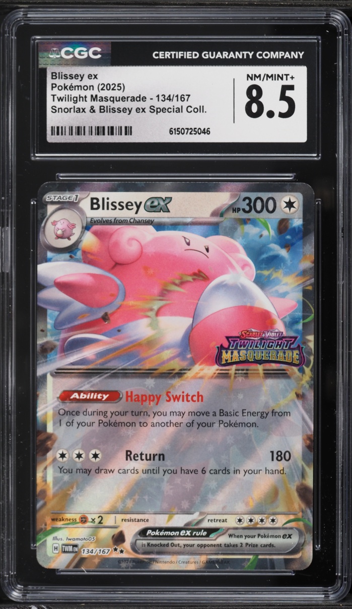 2025 Pokemon SV Twilight Masquerade Special Collection Holo Blissey EX #134 CGC 8.5 NM-MT+