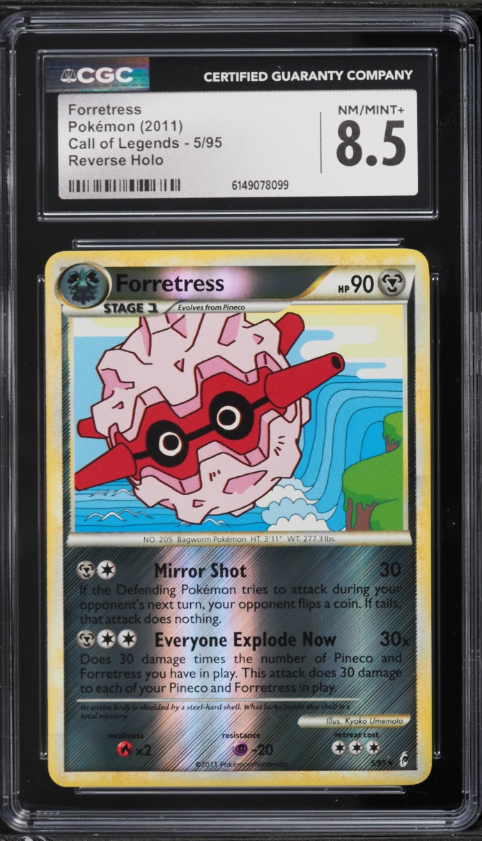2011 Pokemon Call Of Legends Reverse Holo Forretress #5 CGC 8.5 NM-MT+