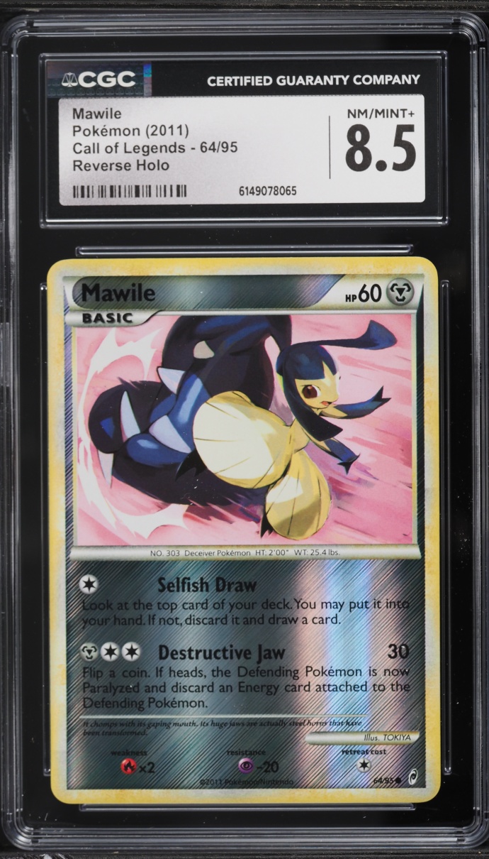 2011 Pokemon Call Of Legends Reverse Holo Mawile #64 CGC 8.5 NM-MT+