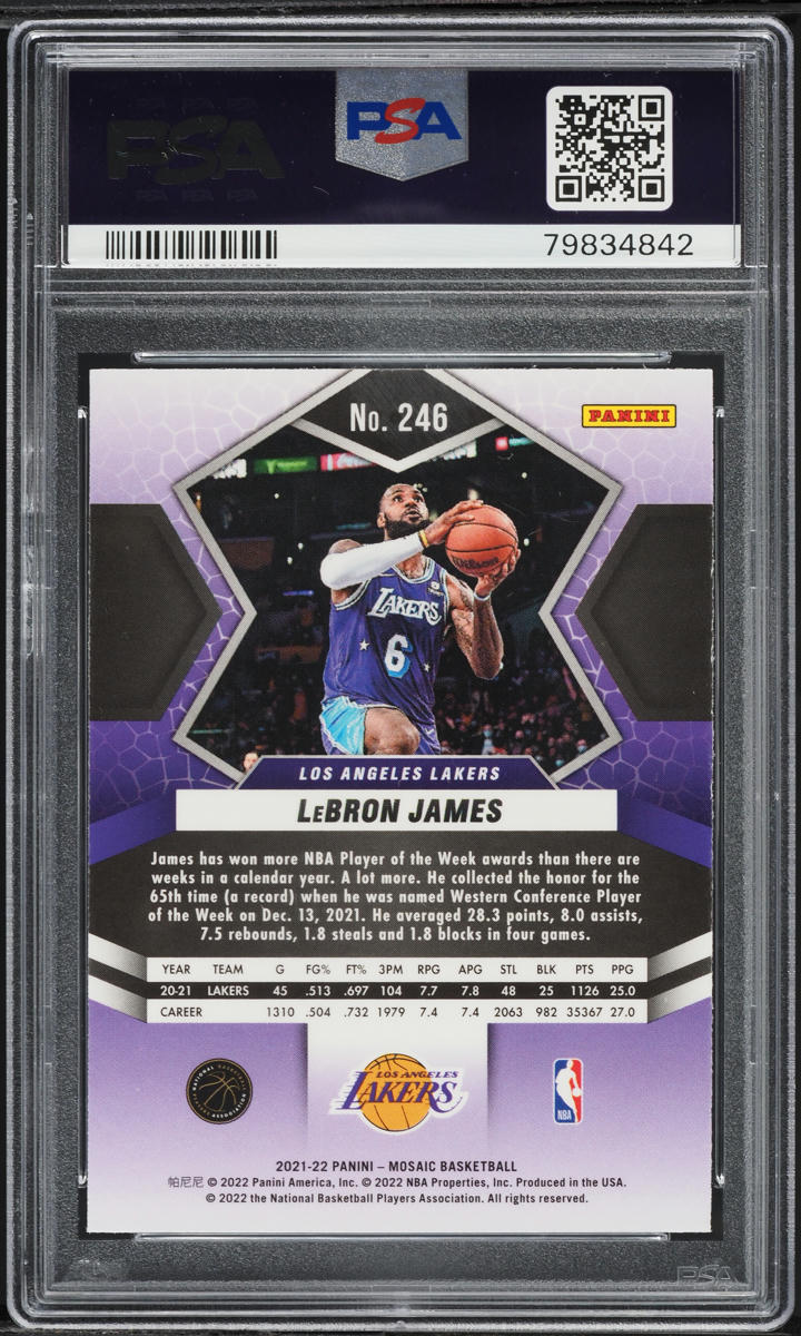 2021 Panini Mosaic LeBron James #246 PSA 9 MINT