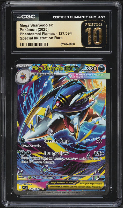2025 Pokemon Japanese Mega Inferno X SAR Mega Sharpedo Ex #113 CGC