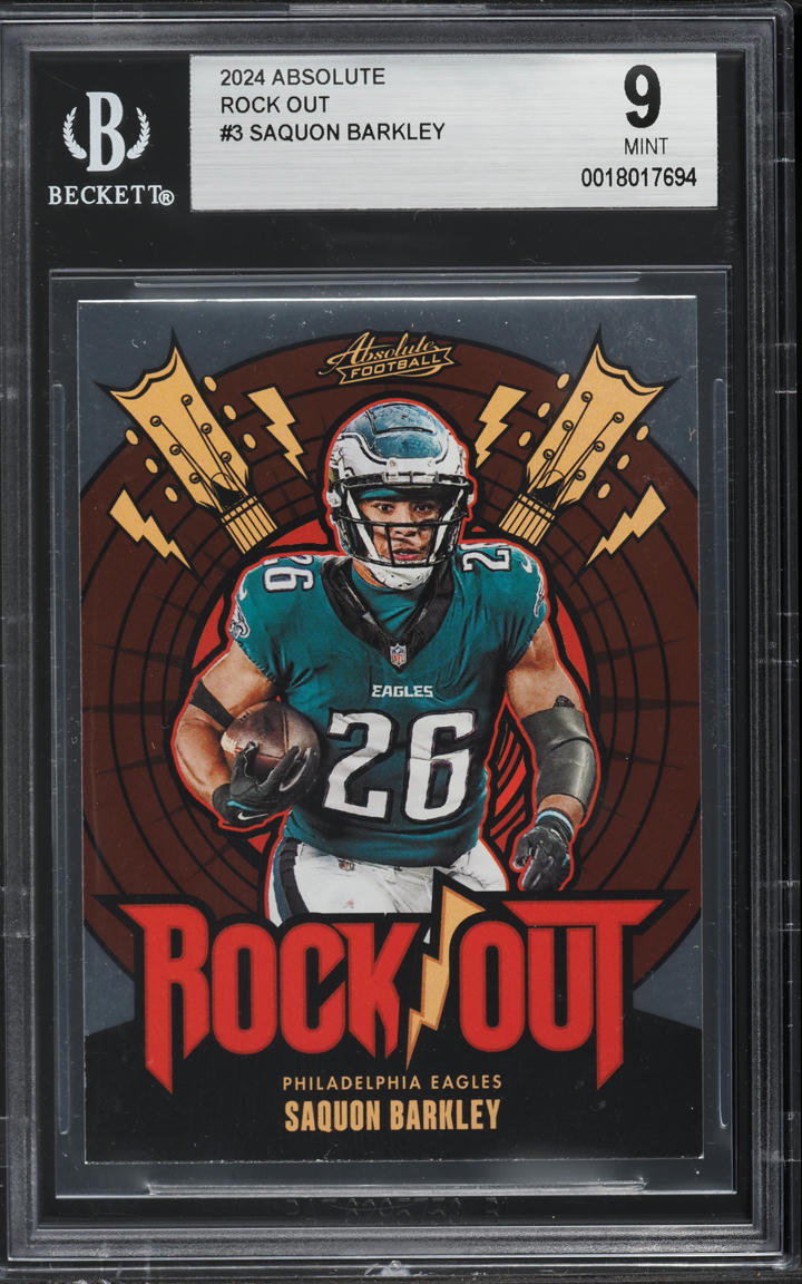 2024 Absolute Rock Out Saquon Barkley #RO-SBY BGS 9 MINT