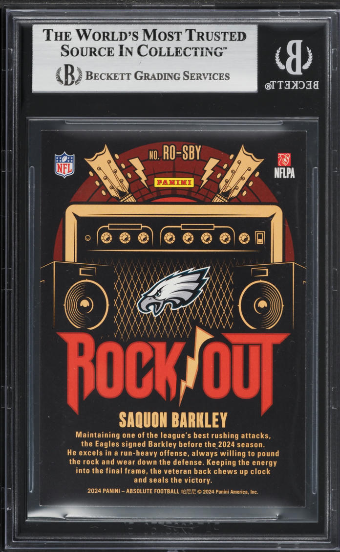 2024 Absolute Rock Out Saquon Barkley #RO-SBY BGS 9 MINT