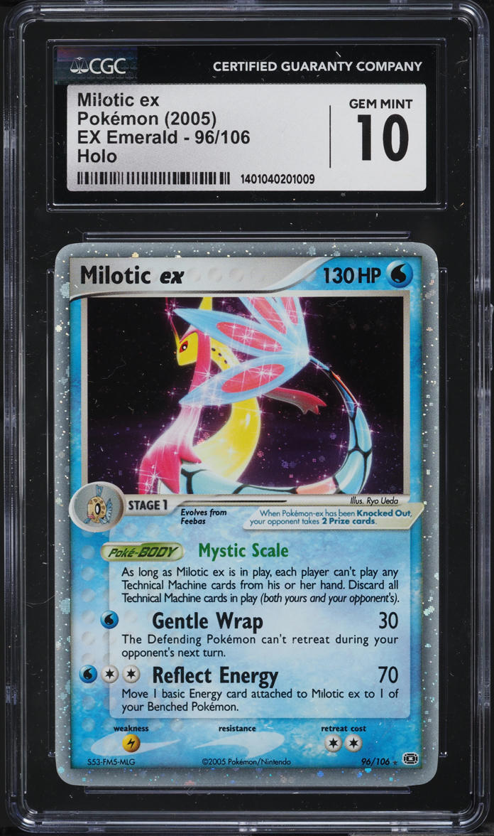 2005 Pokemon EX Emerald Holo Milotic Ex #96 CGC 10 GEM MINT