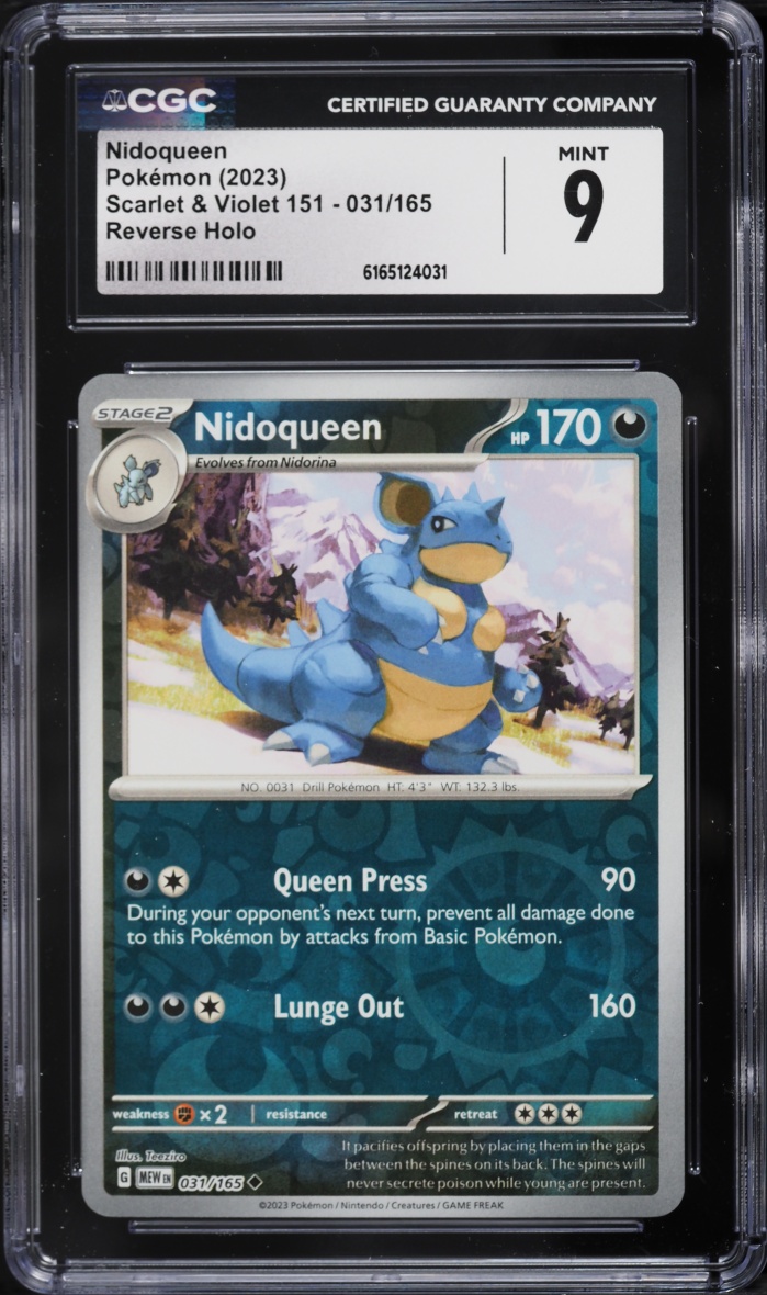 2023 Pokemon Scarlet & Violet 151 Reverse Holo Nidoqueen #31 CGC 9 MINT