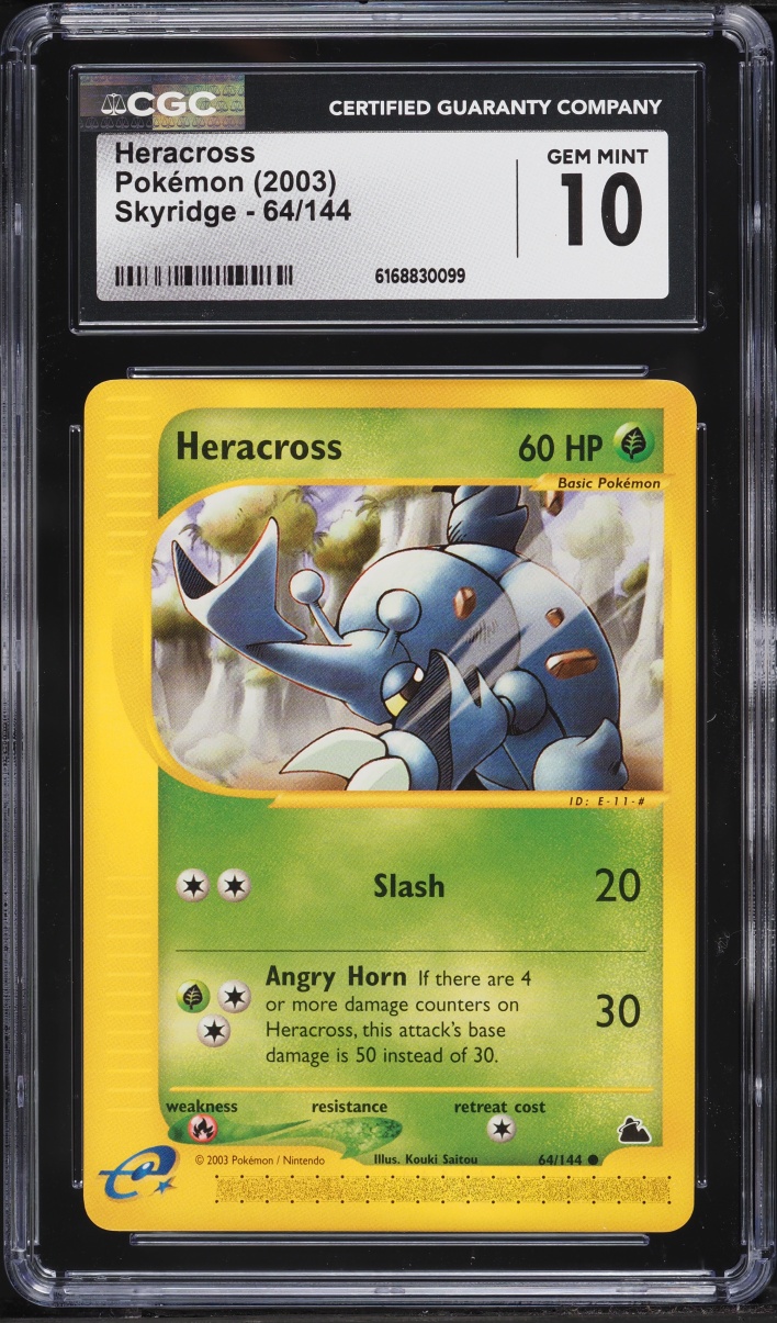 2003 Pokemon Skyridge Heracross #64 CGC 10 Gem Mint