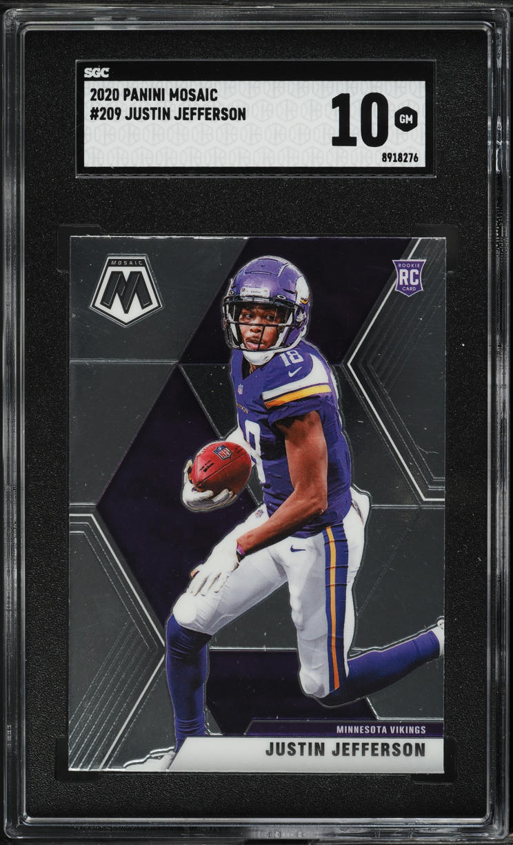2020 Panini Mosaic Justin Jefferson ROOKIE #209 SGC 10 GEM MINT