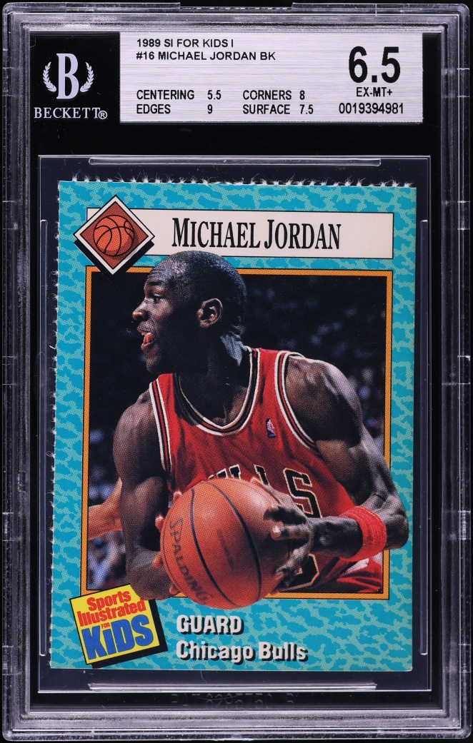 1989 Sports Illustrated For Kids Michael Jordan #16 BGS 6.5 EXMT+