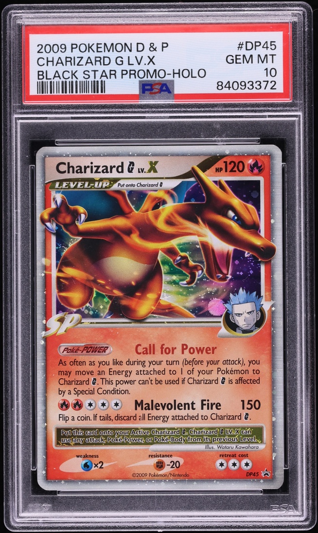 2009 Pokemon Diamond & Pearl Black Star Promo Holo Charizard G LV.X #DP45 PSA 10 GEM MINT