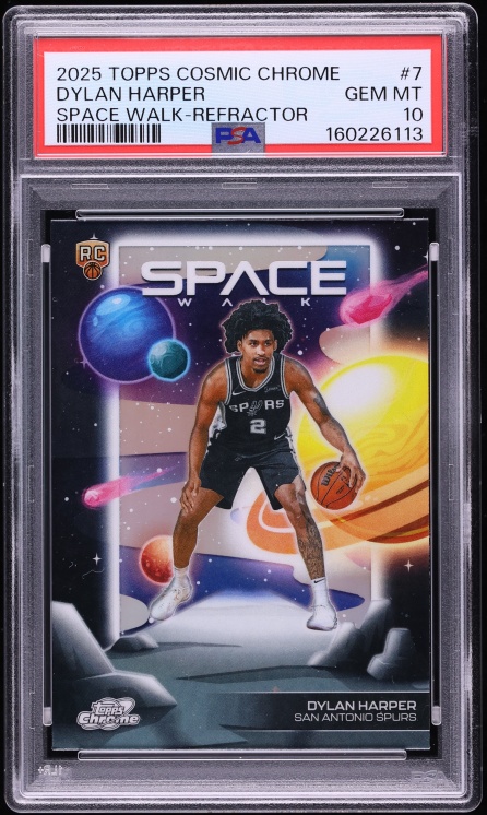 2025 Topps Chrome Cosmic Space Walk Refractor Dylan Harper ROOKIE #7 PSA 10 GEM MINT