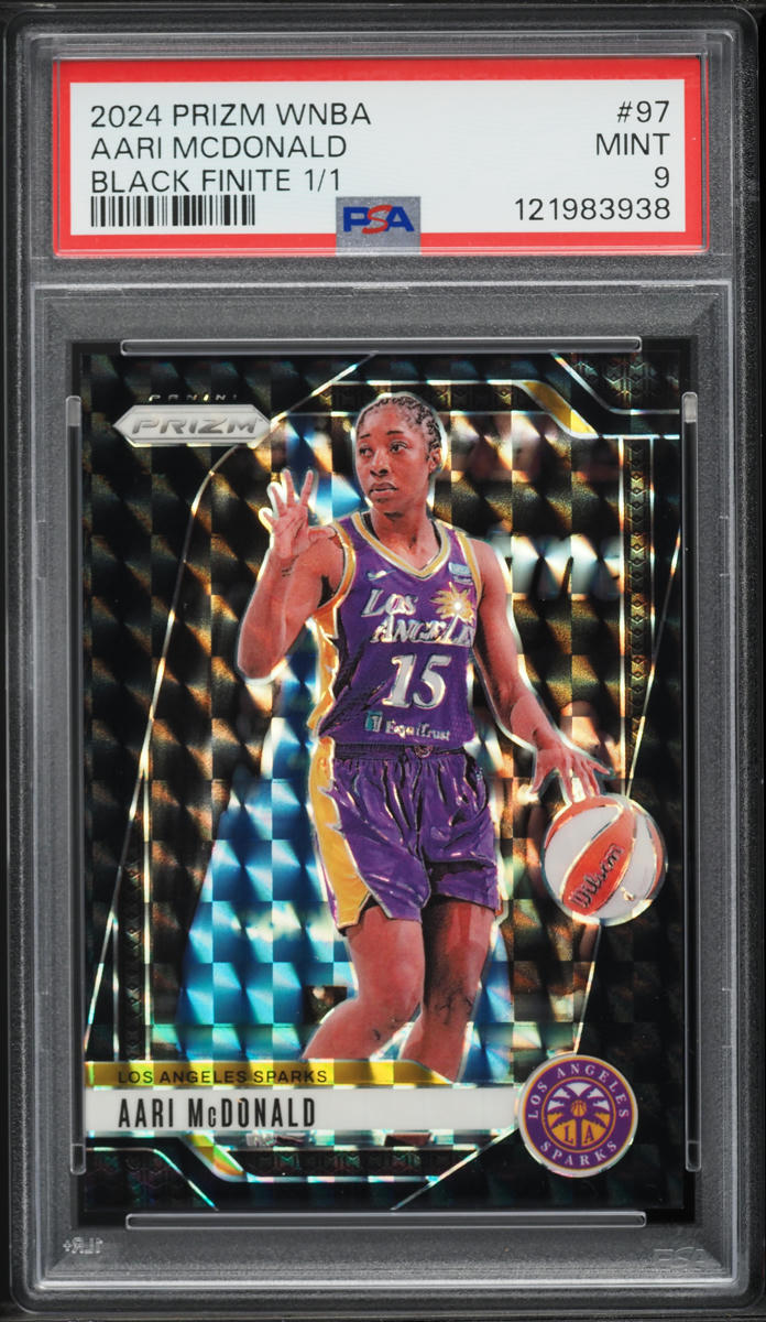 2024 Panini Prizm WNBA Black Finite Aari McDonald 1/1 #97 PSA 9 MINT