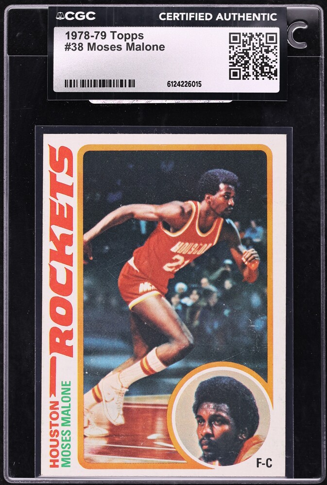 1978 Topps Basketball Moses Malone #38 CGC AUTH