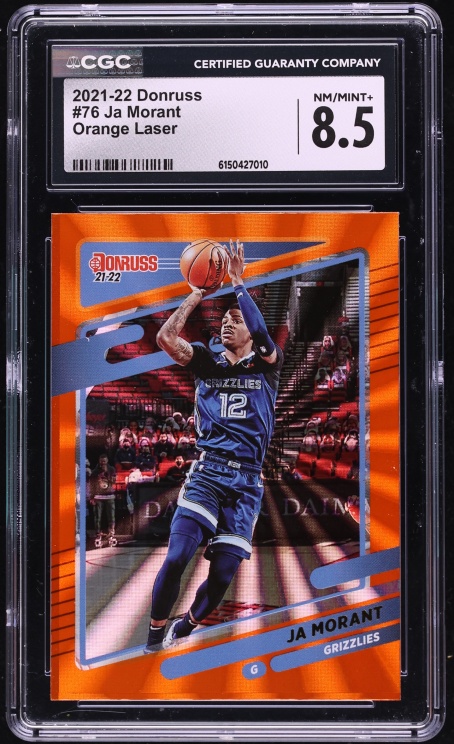2021 Donruss Orange Laser Ja Morant #76 CGC 8.5 NM-MT+