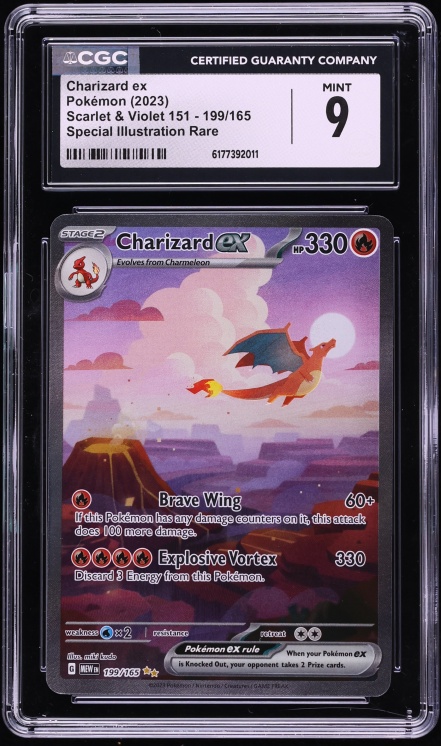 2023 Pokemon Scarlet & Violet 151 SIR Charizard ex #199 CGC 9 MINT