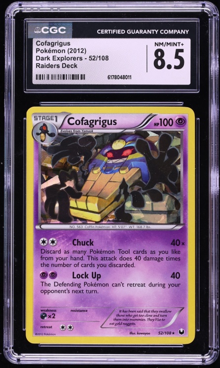2012 Pokemon Black & White Dark Explorers Raiders Deck Cofagrigus #52 CGC 8.5 NM-MT+