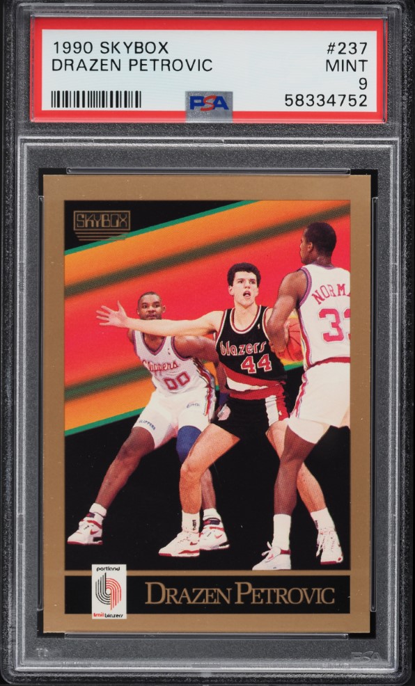 1990 Skybox Basketball Drazen Petrovic ROOKIE #237 PSA 9 MINT