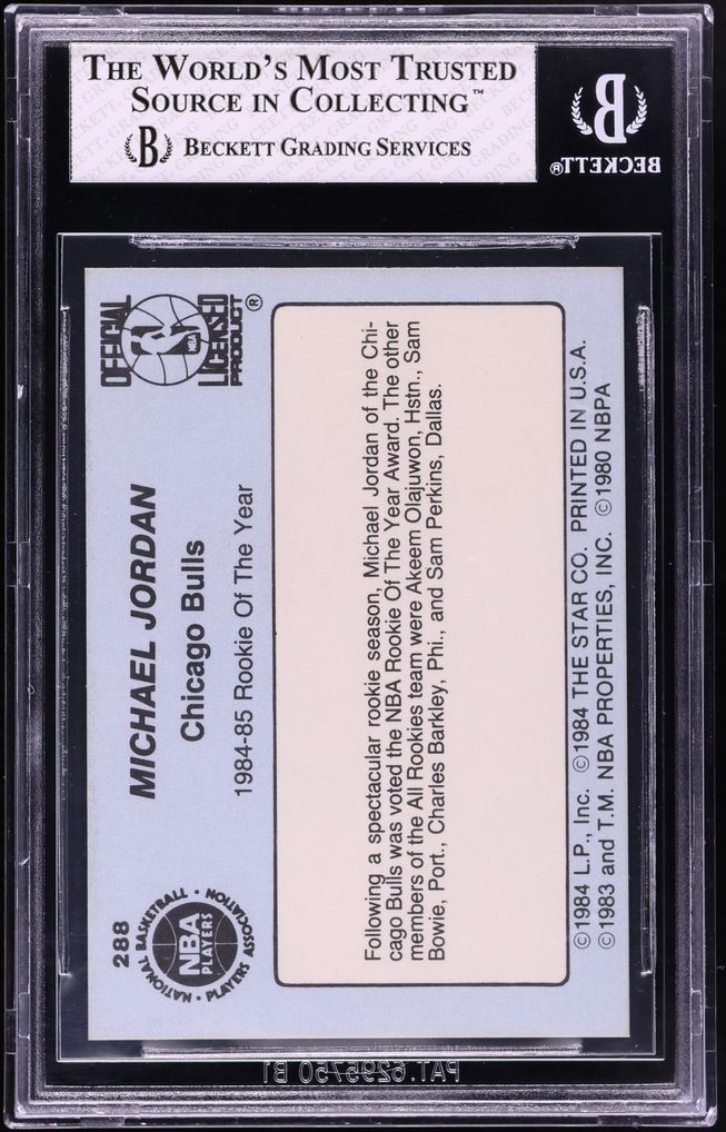 1984 Star Basketball Michael Jordan ROOKIE #288 BGS 7 NRMT