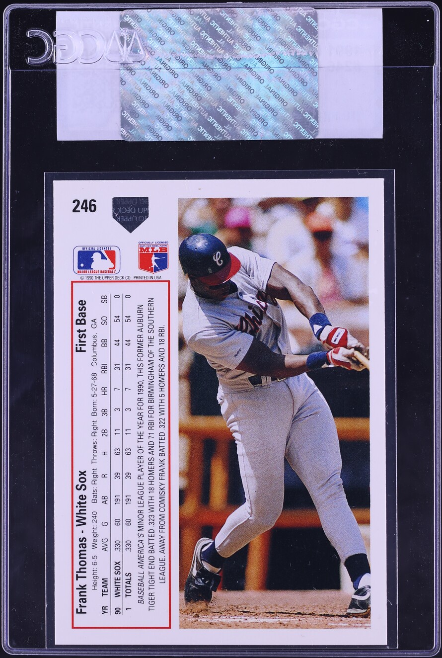 1991 Upper Deck Frank Thomas #246 CGC AUTH