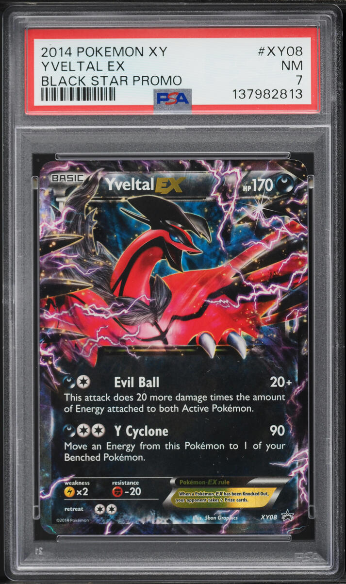 2014 Pokemon XY Black Star Promo Yveltal EX #XY08 PSA 7 NRMT