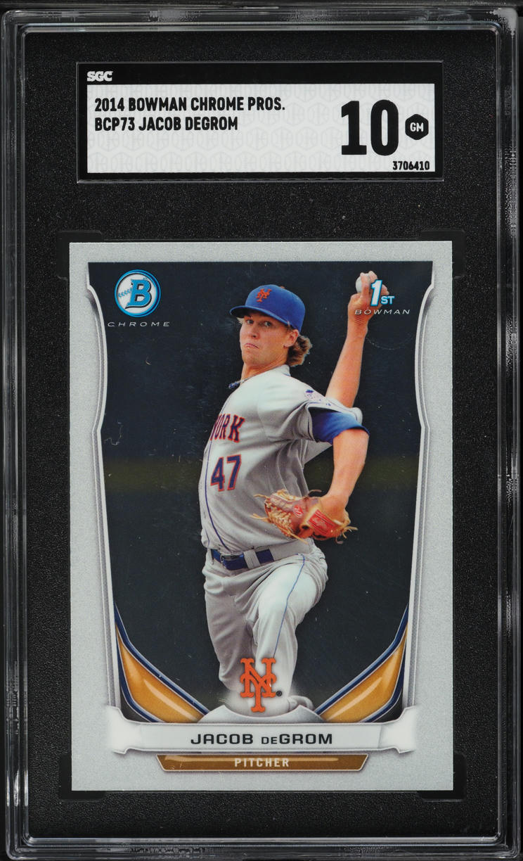 2014 Bowman Chrome Jacob DeGrom PROSPECT #BCP73 SGC 10 GEM MINT