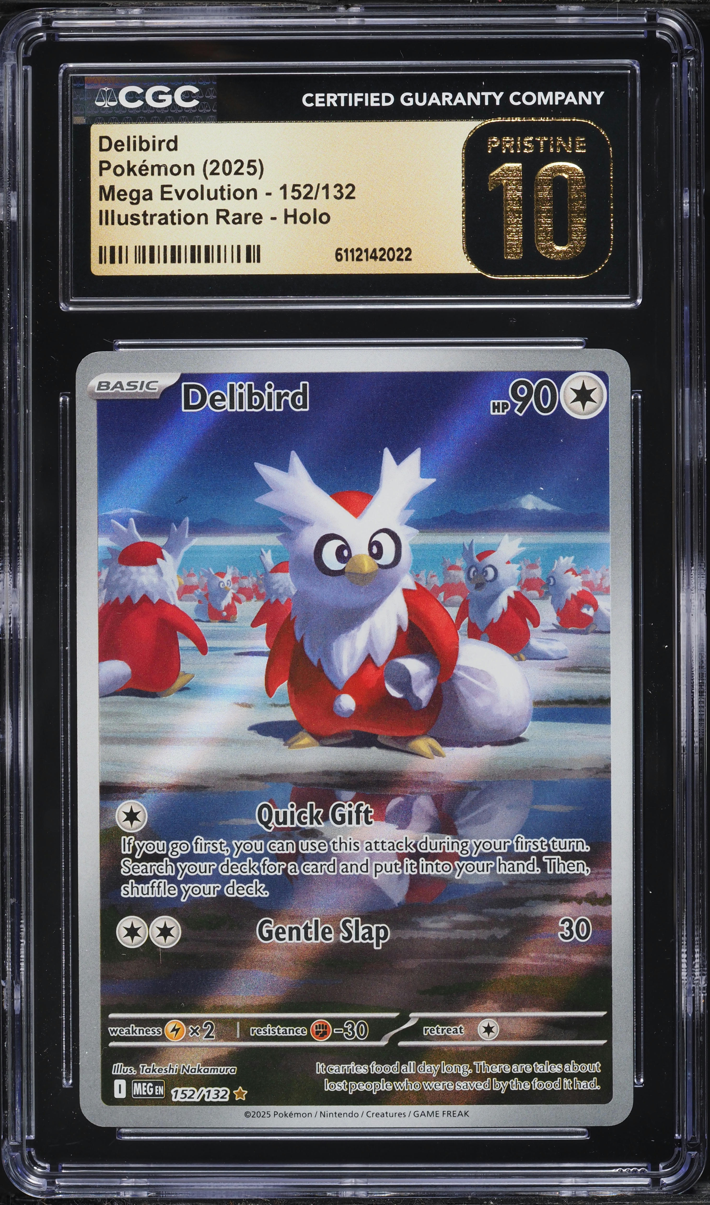 2025 Pokemon Mega Evolution IR Delibird #152 CGC 10 PRISTINE