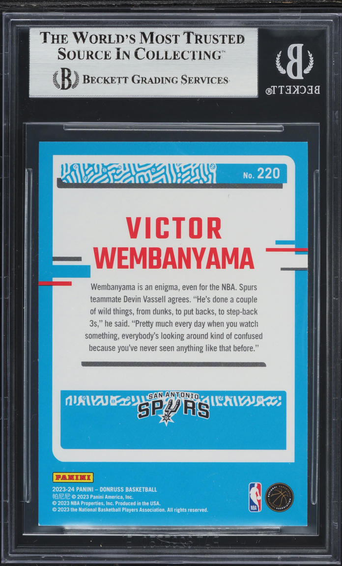2023 Donruss Victor Wembanyama ROOKIE #220 BGS 9 MINT