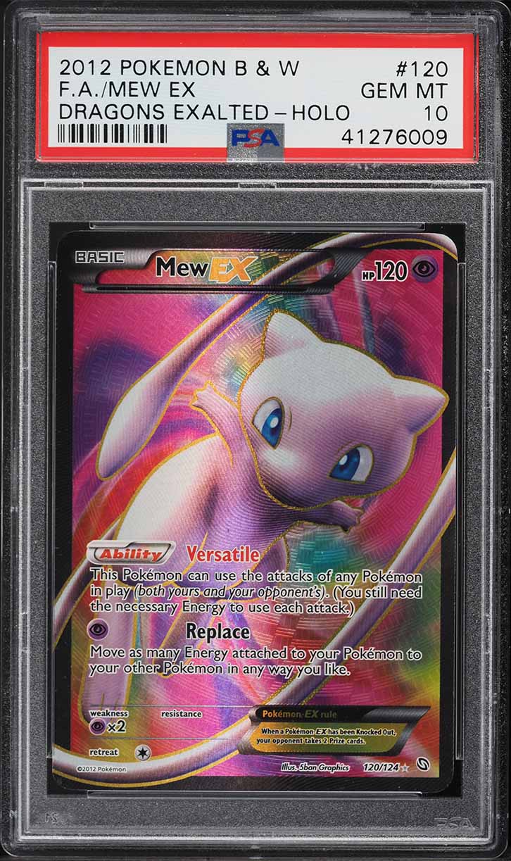 2012 Pokemon Black & White Dragons Exalted Full Art Mew EX #120 PSA 10 GEM MINT