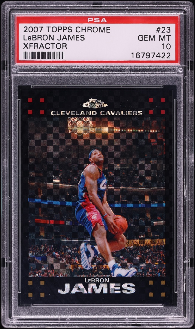 2007 Topps Chrome Xfractor LeBron James /50 #23 PSA 10 GEM MINT