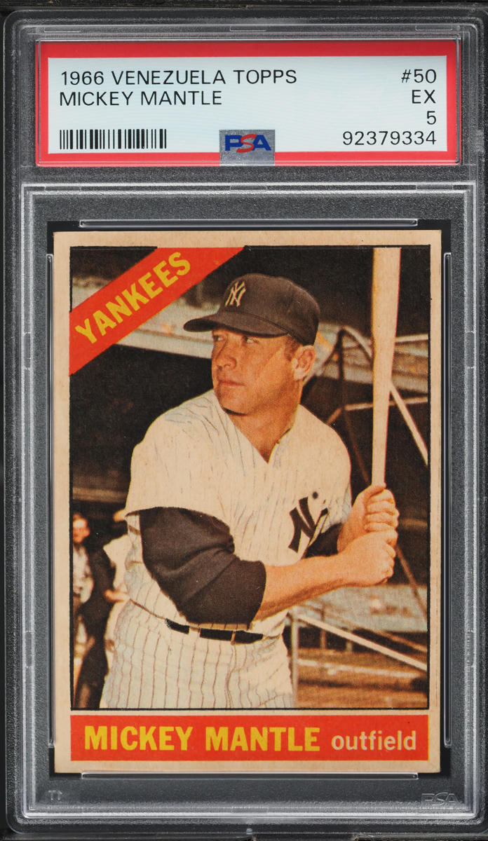 1966 Venezuela Topps Mickey Mantle #50 PSA 5 EX