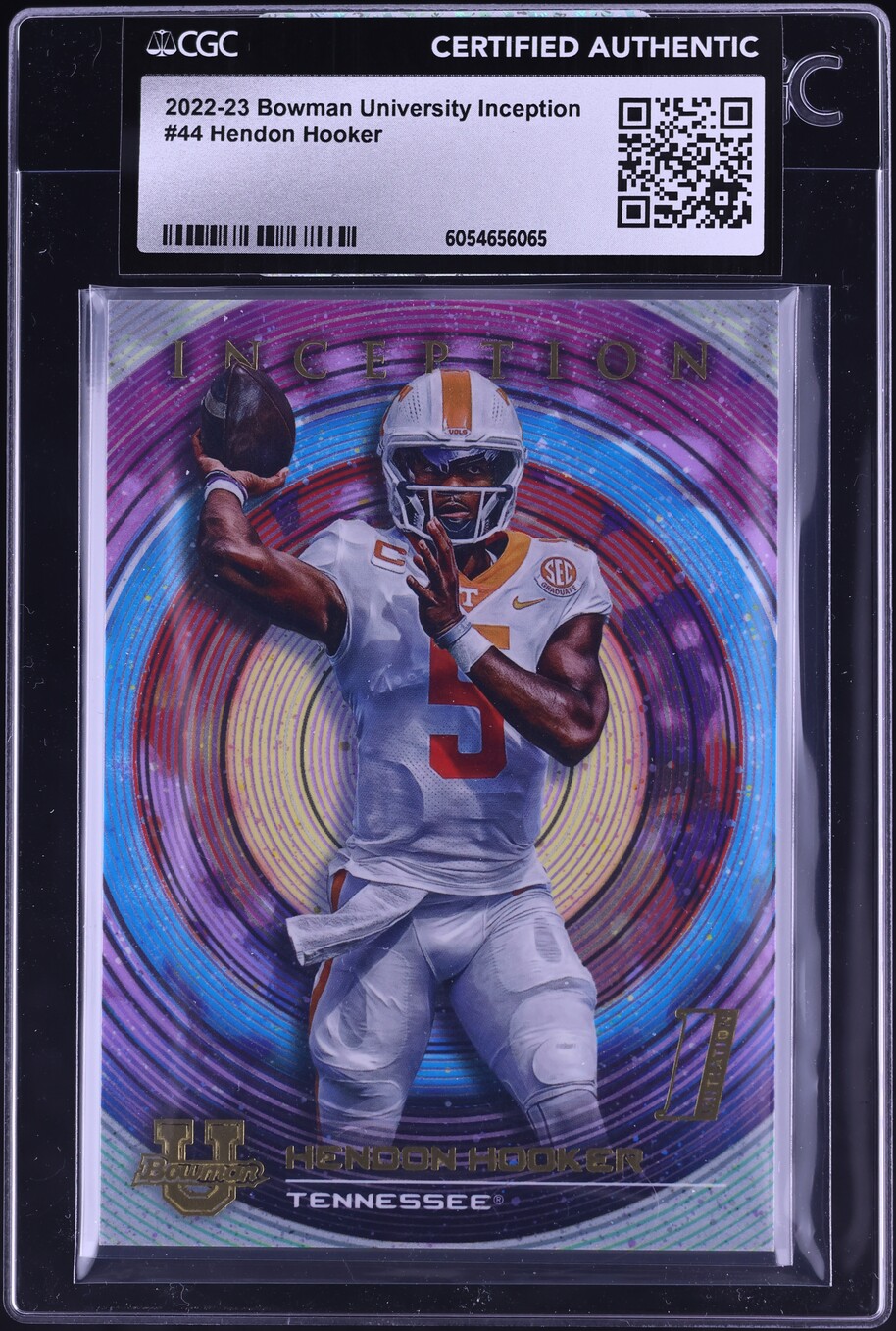 2022 Bowman University Inception Hendon Hooker ROOKIE #44 CGC AUTH