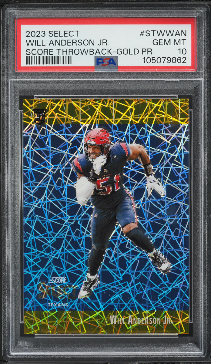 2023 Select Score Throwback Gold Prizm Will Anderson Jr. ROOKIE /10 PSA ...