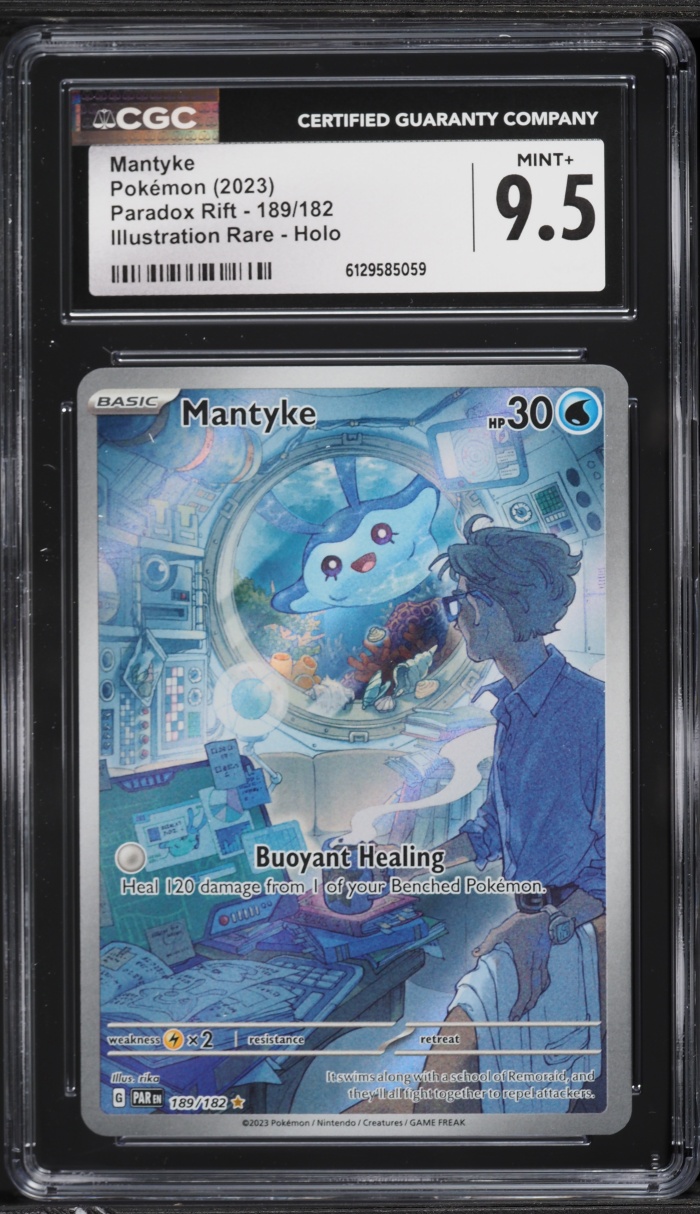 2023 Pokemon Scarlet & Violet Paradox Rift IR Mantyke #189 CGC 9.5 MINT+
