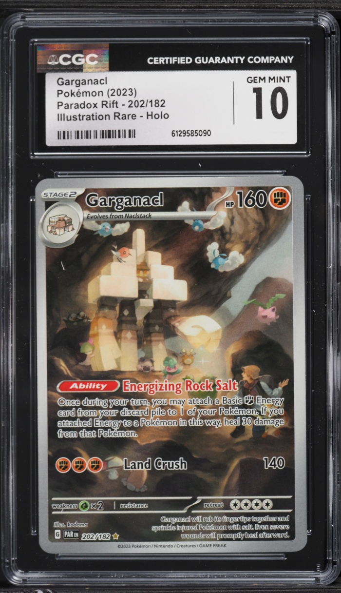 2023 Pokemon Scarlet & Violet Paradox Rift IR Garganacl #202 CGC 10 GEM MINT