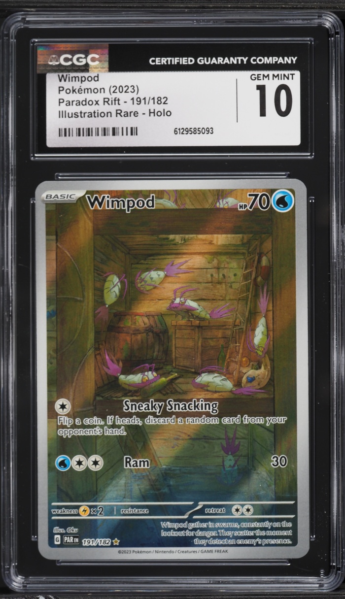 2023 Pokemon Scarlet & Violet Paradox Rift IR Wimpod #191 CGC 10 GEM MINT