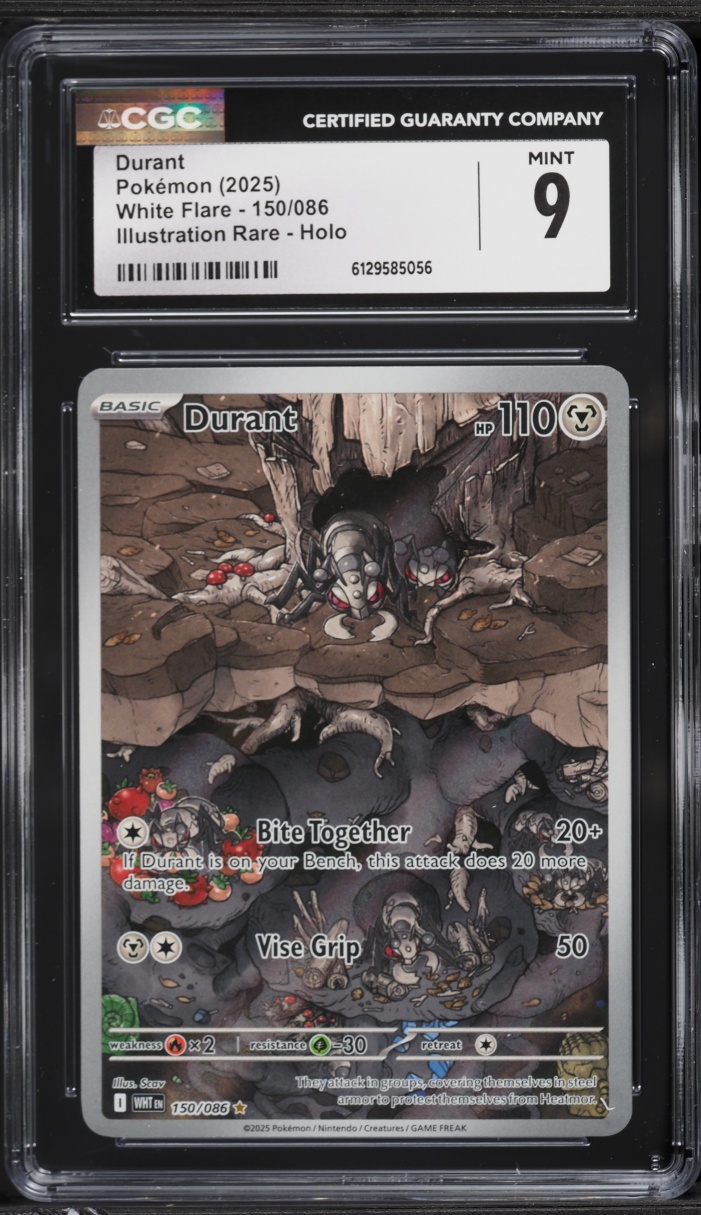 2025 Pokemon Scarlet & Violet White Flare IR Durant #150 CGC 9 MINT