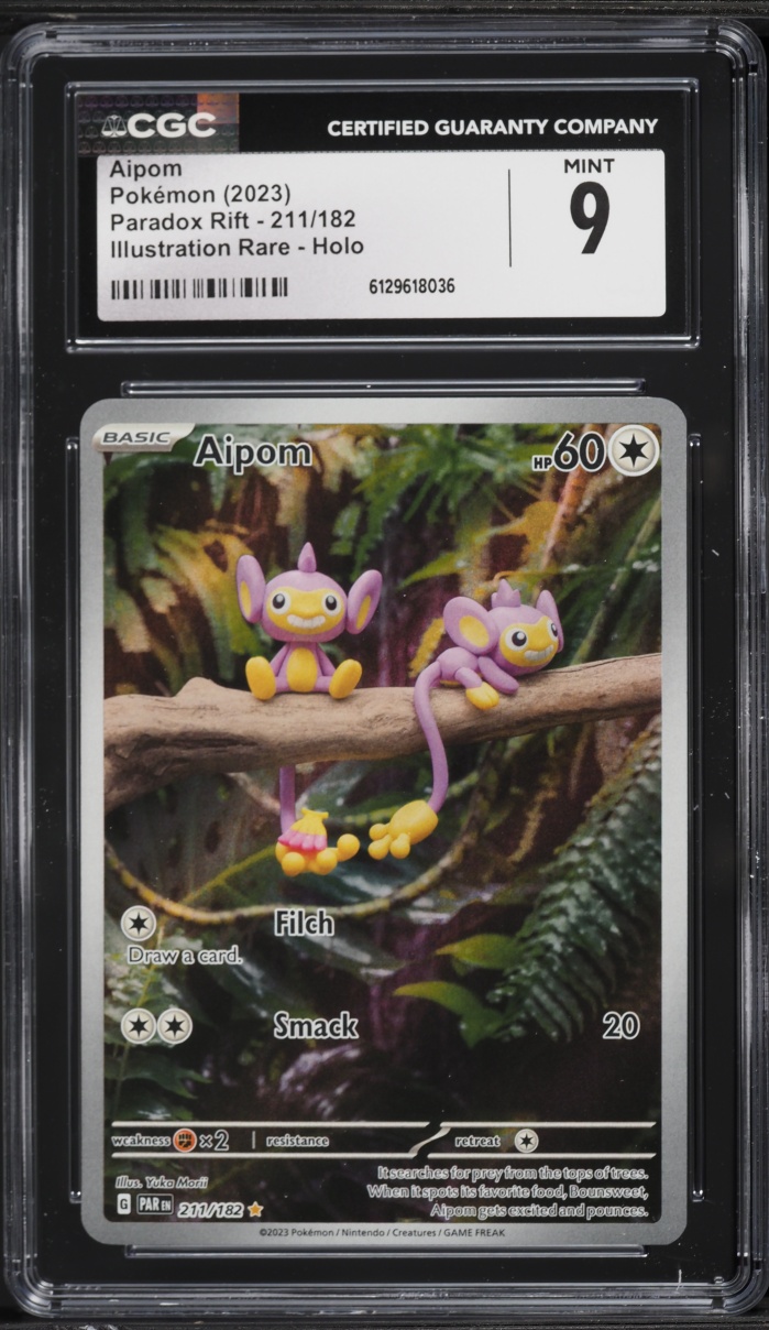 2023 Pokemon Scarlet & Violet Paradox Rift IR Aipom #211 CGC 9 MINT
