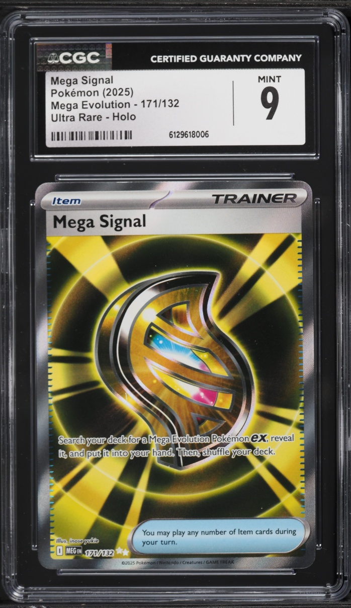 2025 Pokemon Mega Evolution Full Art Mega Signal #171 CGC 9 MINT