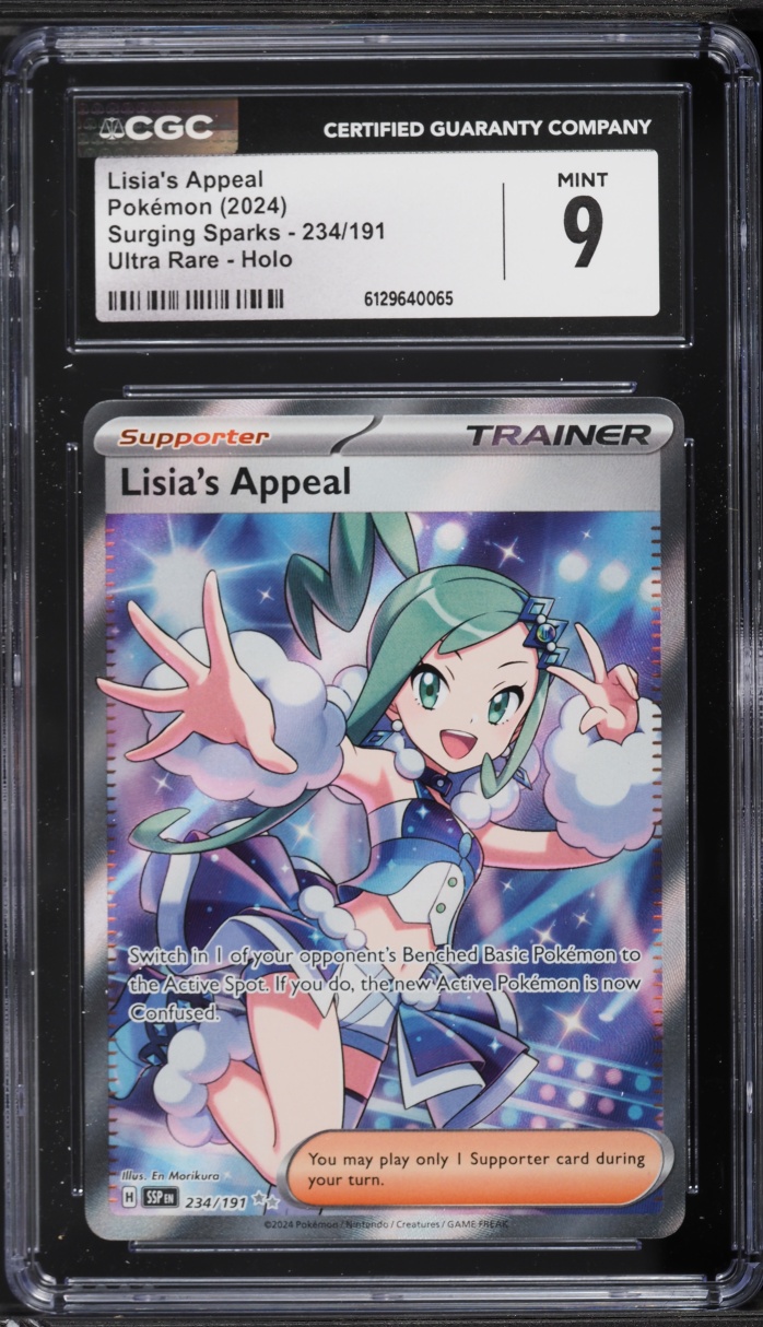 2024 Pokemon Scarlet & Violet Surging Sparks Full Art Lisia's Appeal #234 CGC 9 MINT