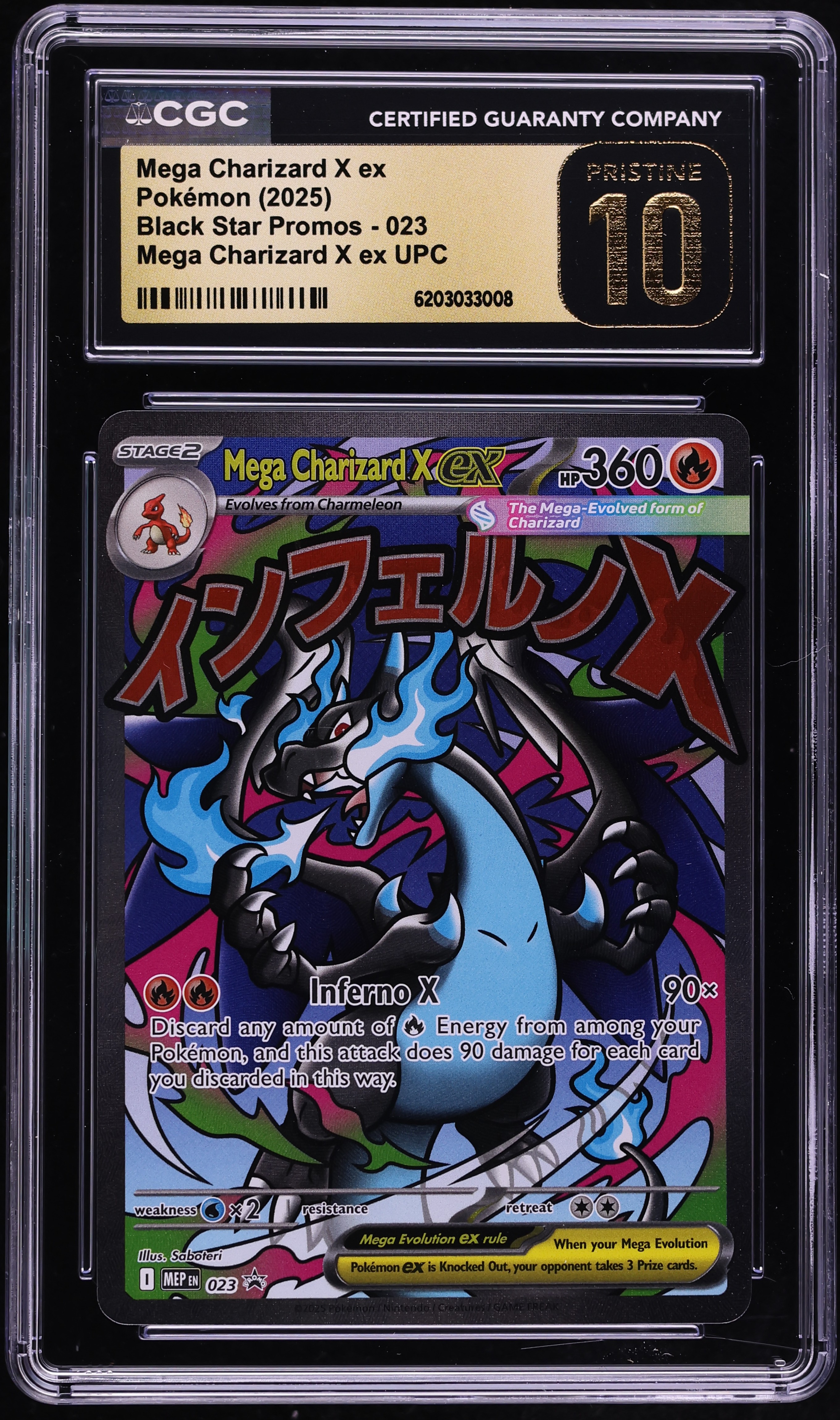 2025 Pokemon Mega Evolution Promo Ultra Premium Full Art Mega Charizard X Ex CGC 10 PRISTINE