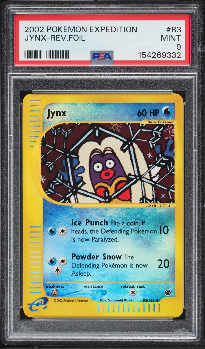 2002 Pokemon Expedition Reverse Holo Jynx #83 PSA 9 MINT