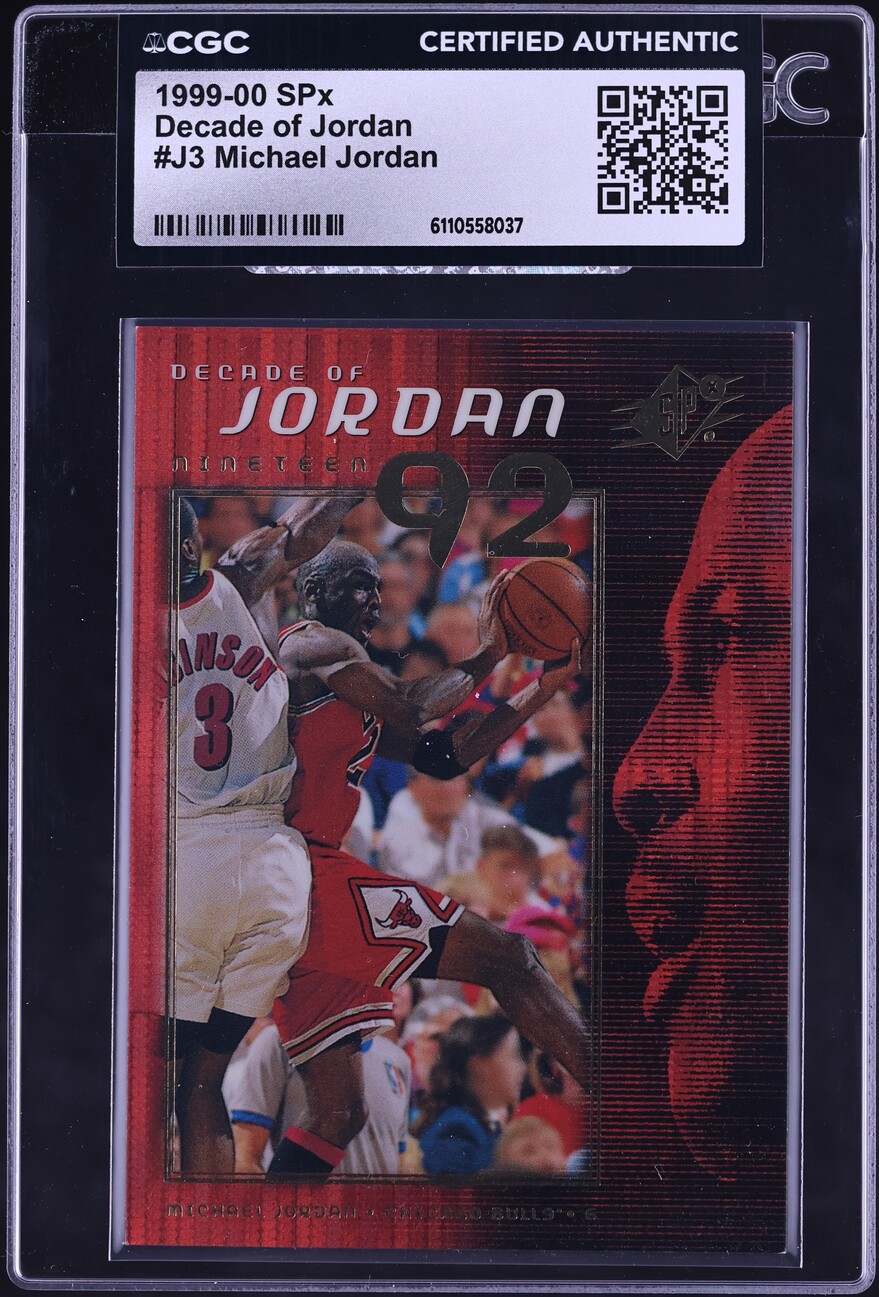 1999 SPx Decade Of Jordan Michael Jordan #J3 CGC AUTH