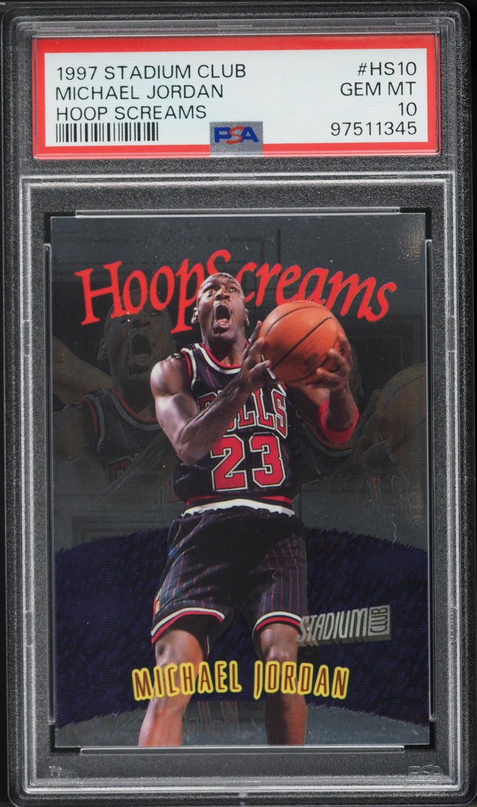 1997 Stadium Club Hoop Screams Michael Jordan #HS10 PSA 10 GEM MINT