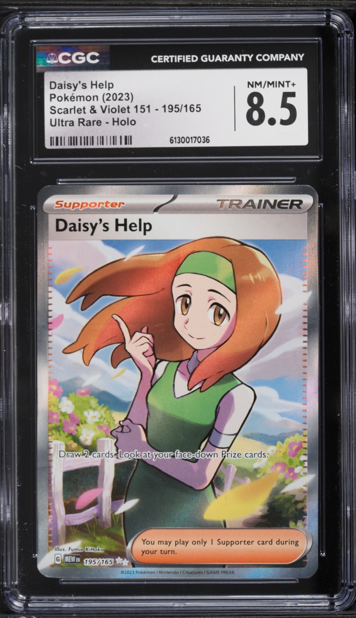 2023 Pokemon Scarlet & Violet 151 Full Art Daisy's Help #195 CGC 8.5 NM-MT+