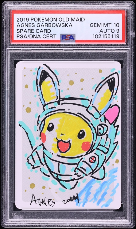 2019 Pokemon Japanese Old Maid Agnes Garbowska Spare Card AUTO DNA 9 PSA 10 GEM MINT