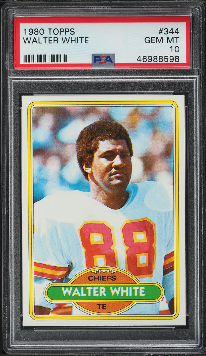1980 Topps Football Walter White #344 PSA 10 GEM MINT