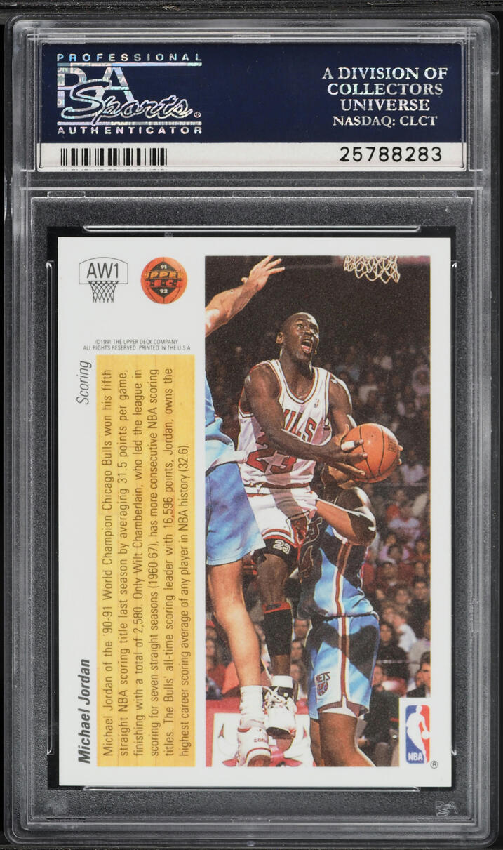 1991 Upper Deck Award Winner Holograms Michael Jordan #AW1 PSA 10 GEM MINT