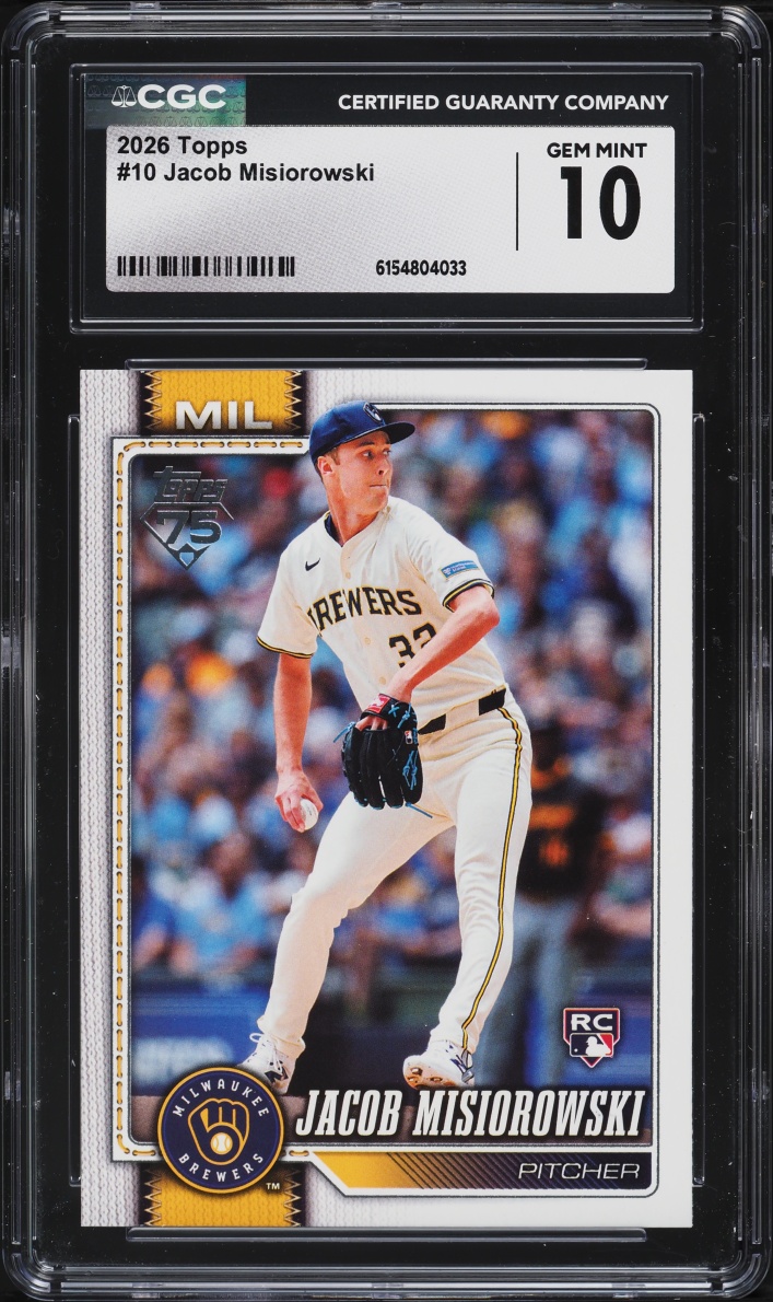 2026 Topps Jacob Misiorowski ROOKIE #10 CGC 10 GEM MINT