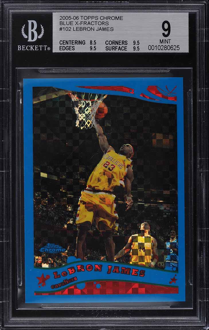 2009 Topps Chrome Refractor LeBron James /500 #16 BGS 9 MINT