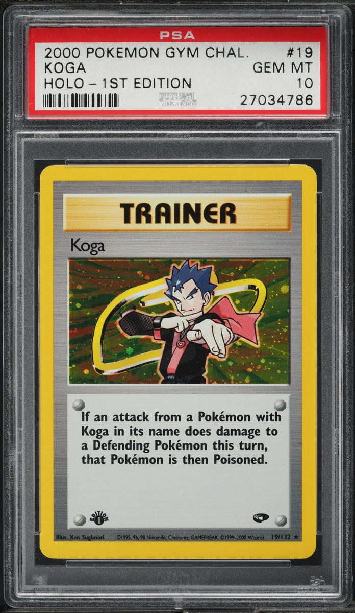 2000 Pokemon Gym Challenge 1st Edition Holo Koga #19 PSA 10 GEM MINT