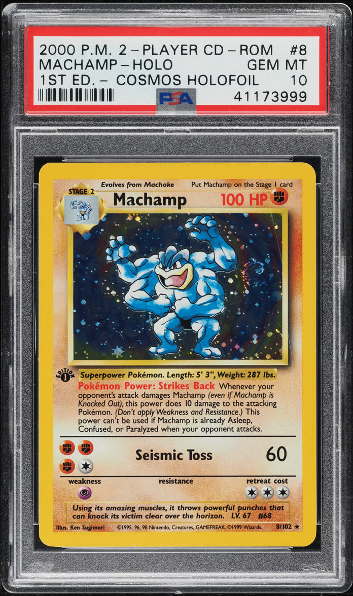 2000 Pokemon 2-Player CD-Rom Starter Set 1st Edition Holo Machamp #8 PSA 10 GEM